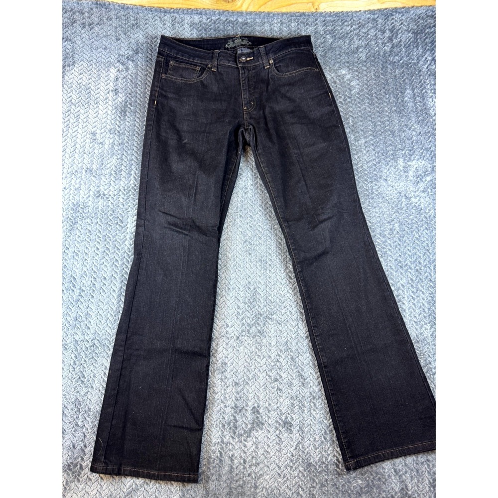 US Polo Assn Jeans Womens 10 Black Denim Cotton Dark Wash Mid Rise Bootcut Leg
